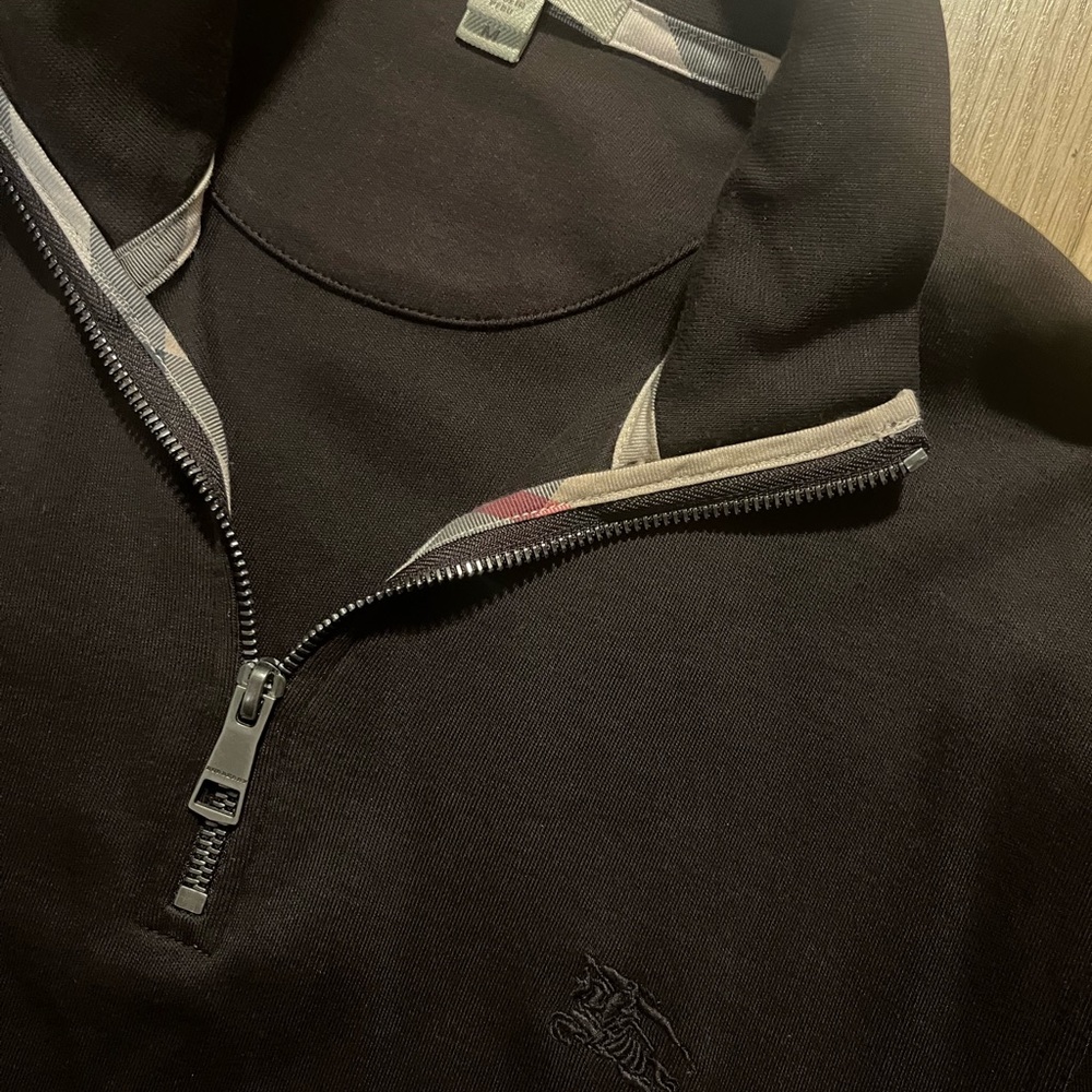 3/4 zip mens Burberry pull over